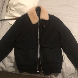 Black Sherpa Collared Jacket